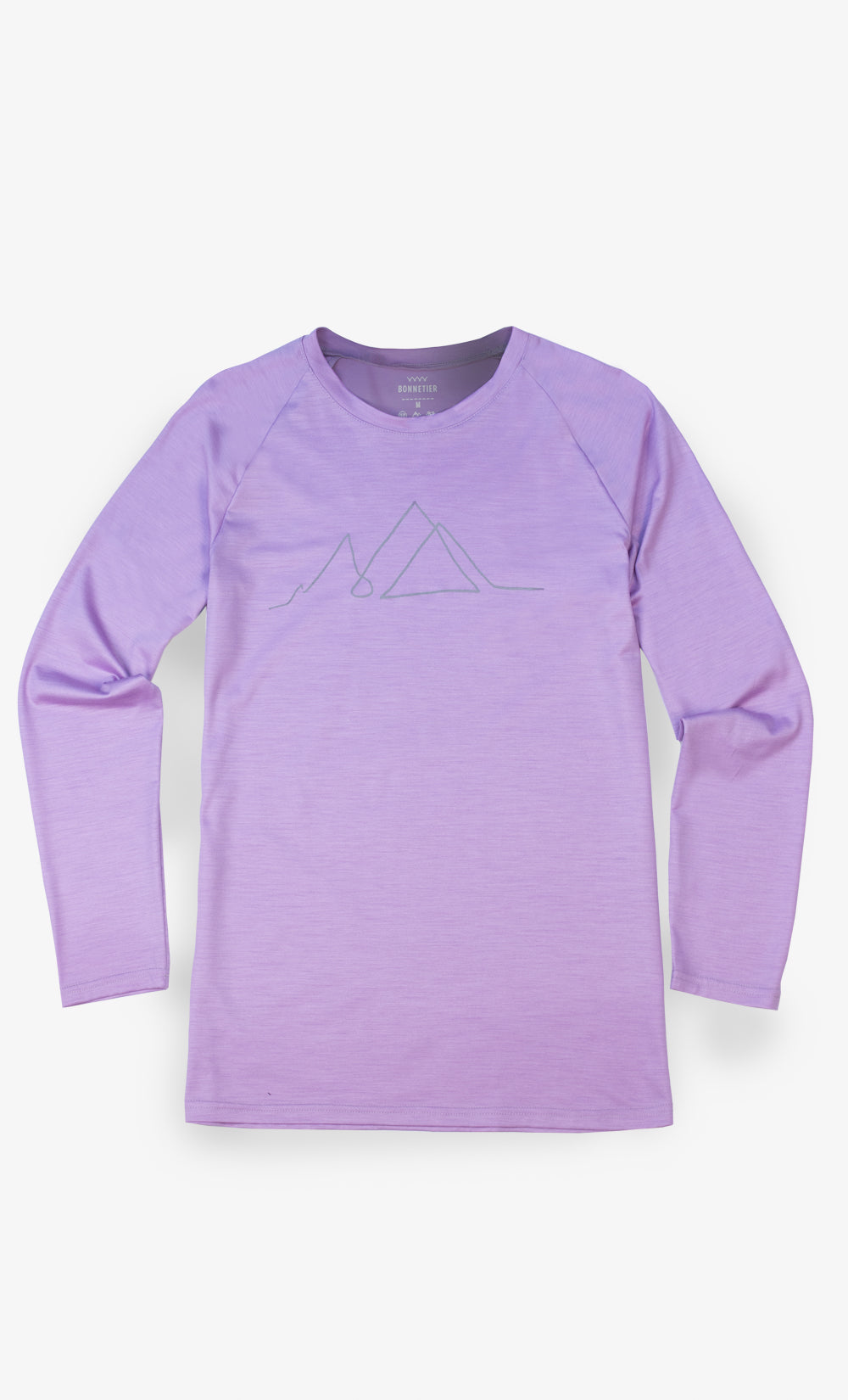 Haut Manche Longue Premium Femme Mérinos - Montagne Lilas