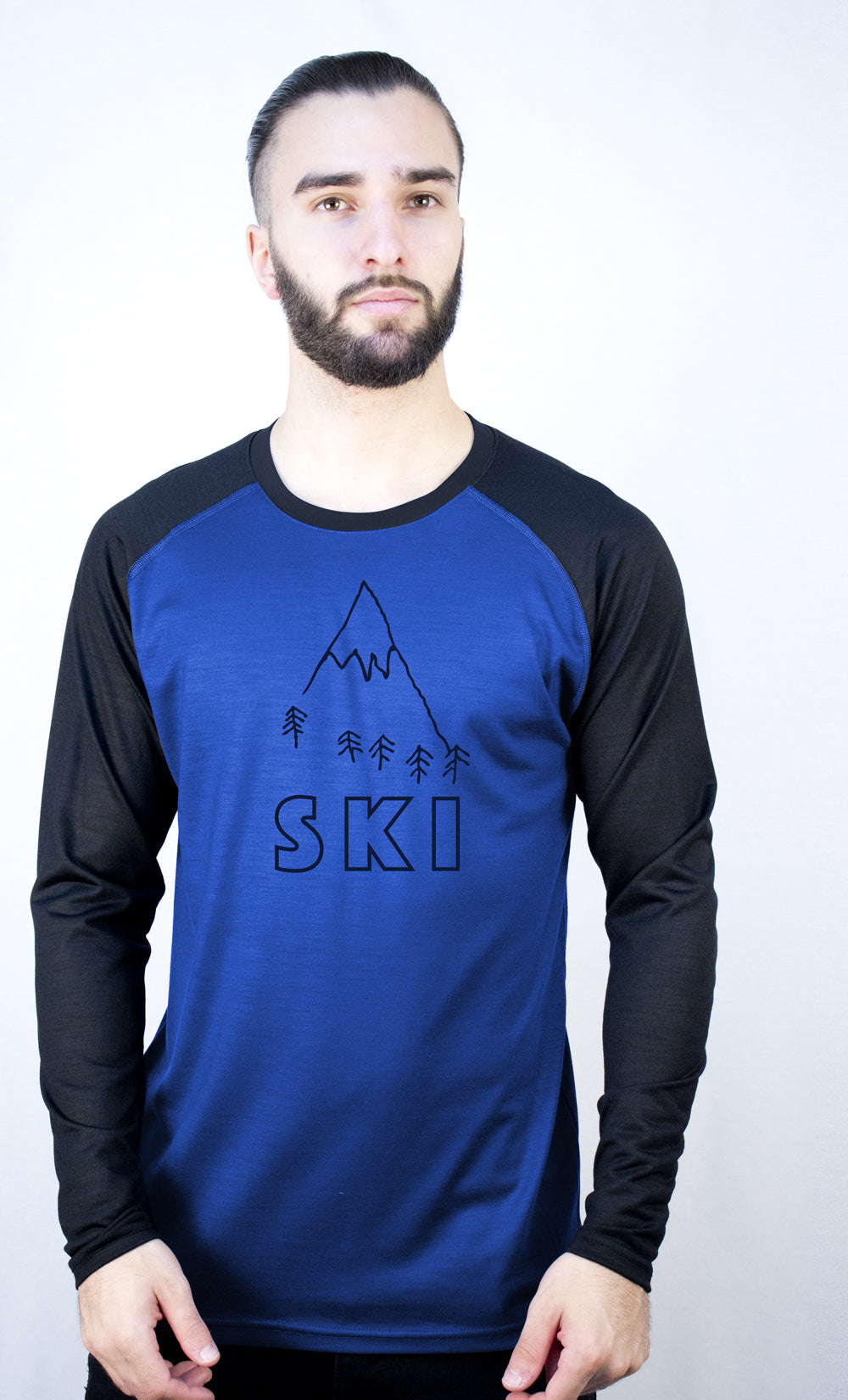 Haut Manche Longue Mérinos Homme Raglan - Ski