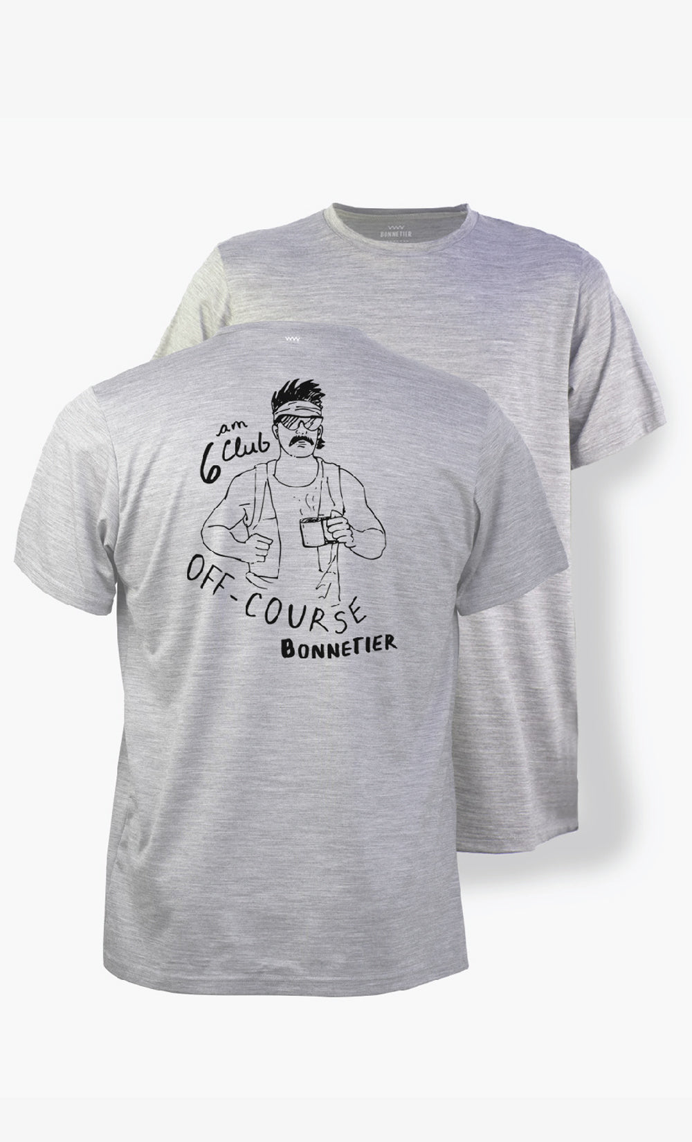 Men's Merino T-Shirt Grey - 6 am Club