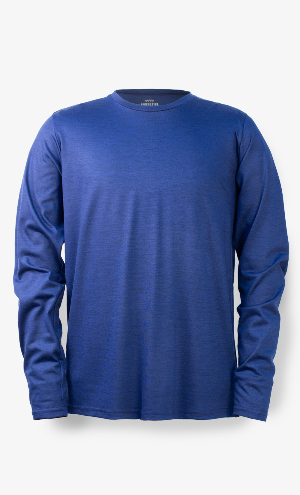 Men's Merino Wool Long Sleeve Techcrew Heather Blue