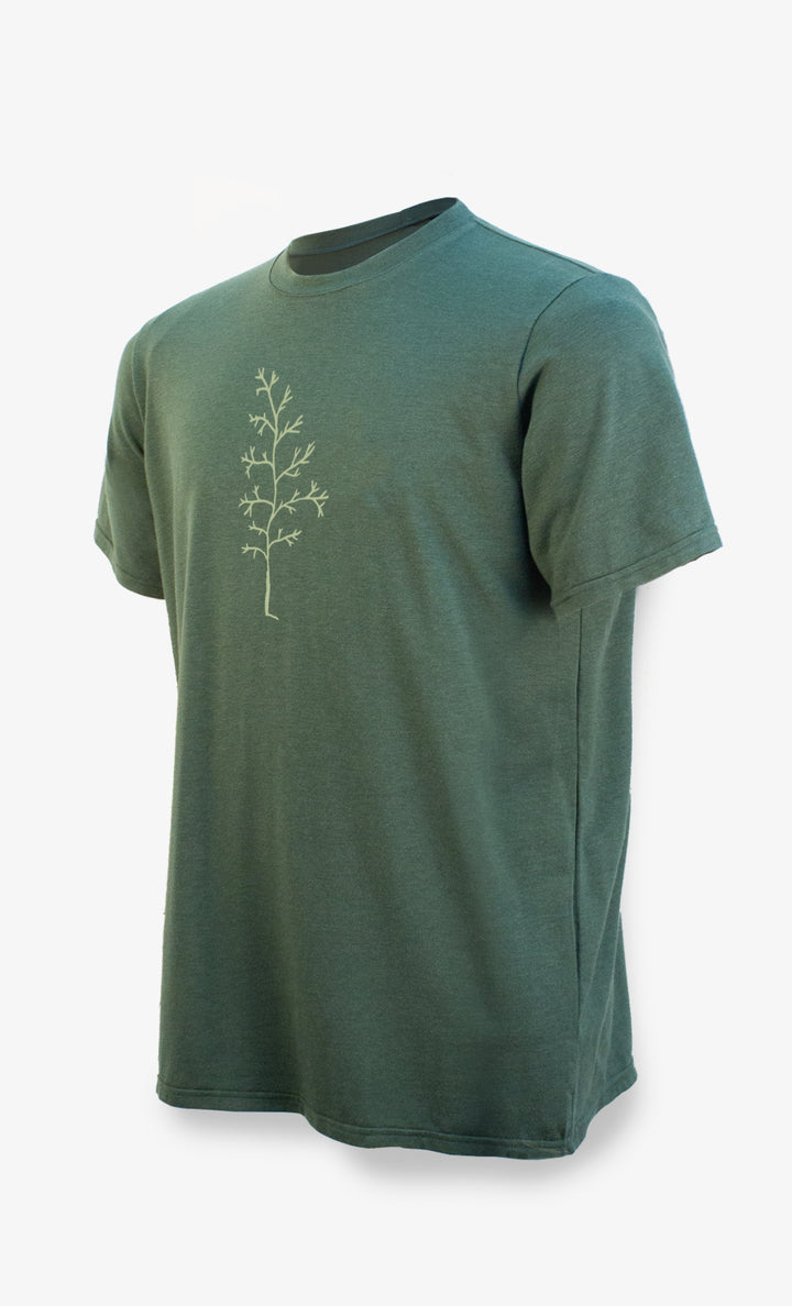 T-Shirt Homme Vert Chiné - Hêtre