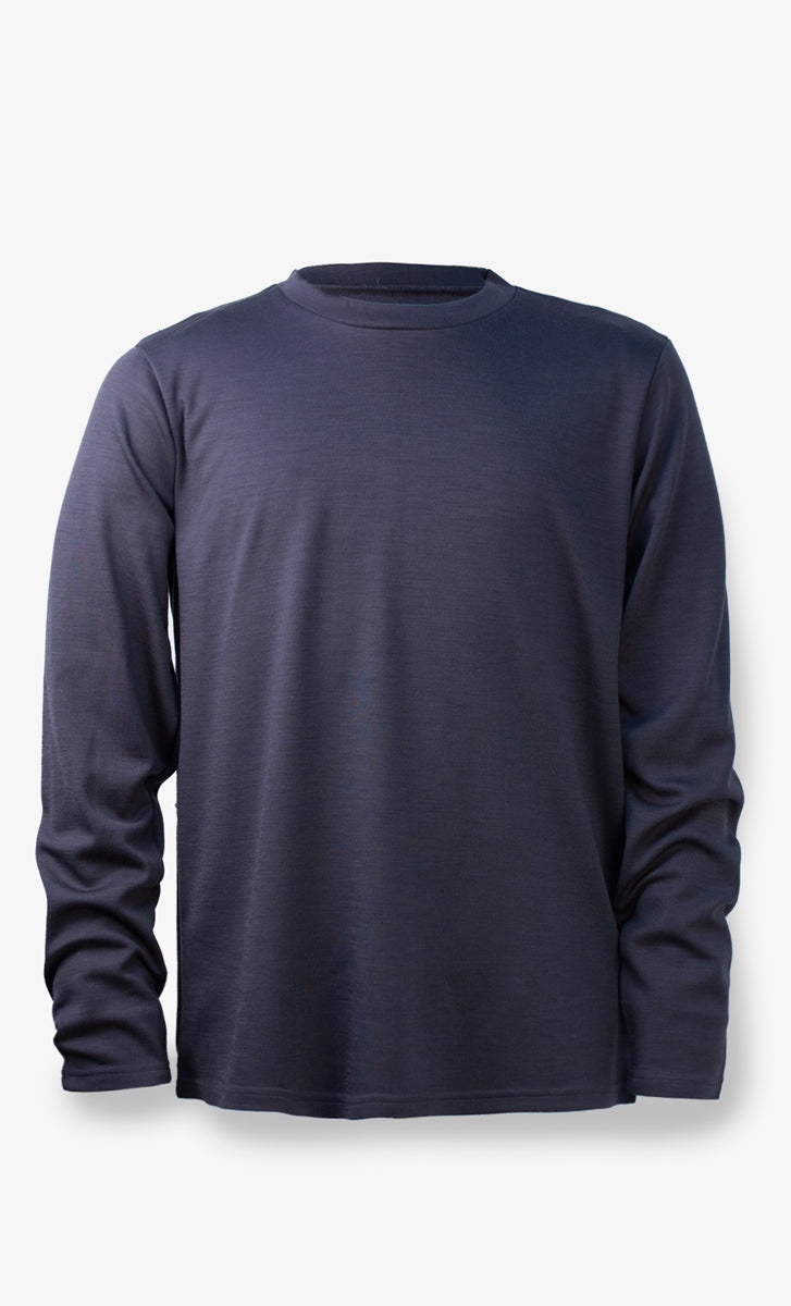 Bush Tech Men's Brushed Merino Long Sleeve - Charcoal