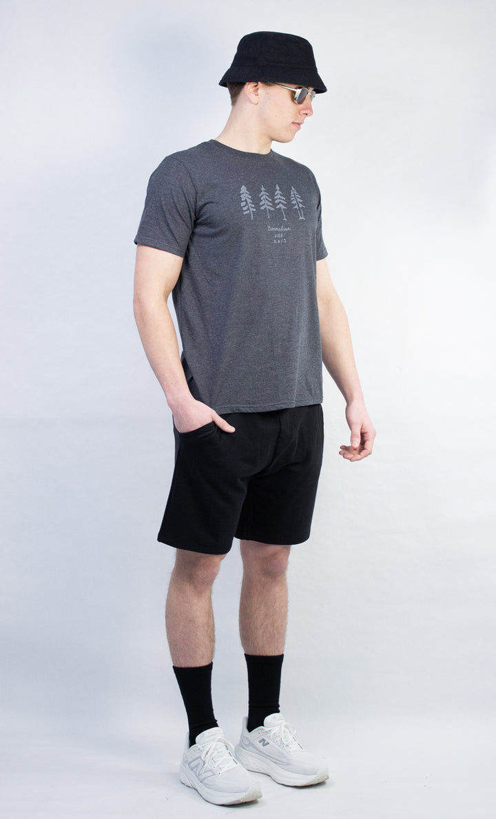 Men's Charcoal T-Shirt - Four Trees