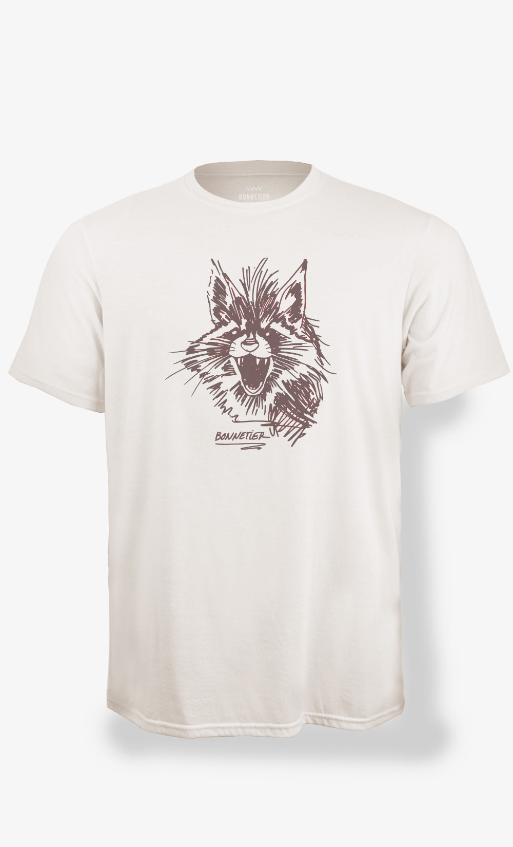 Men's Off-White T-Shirt - Raccoon