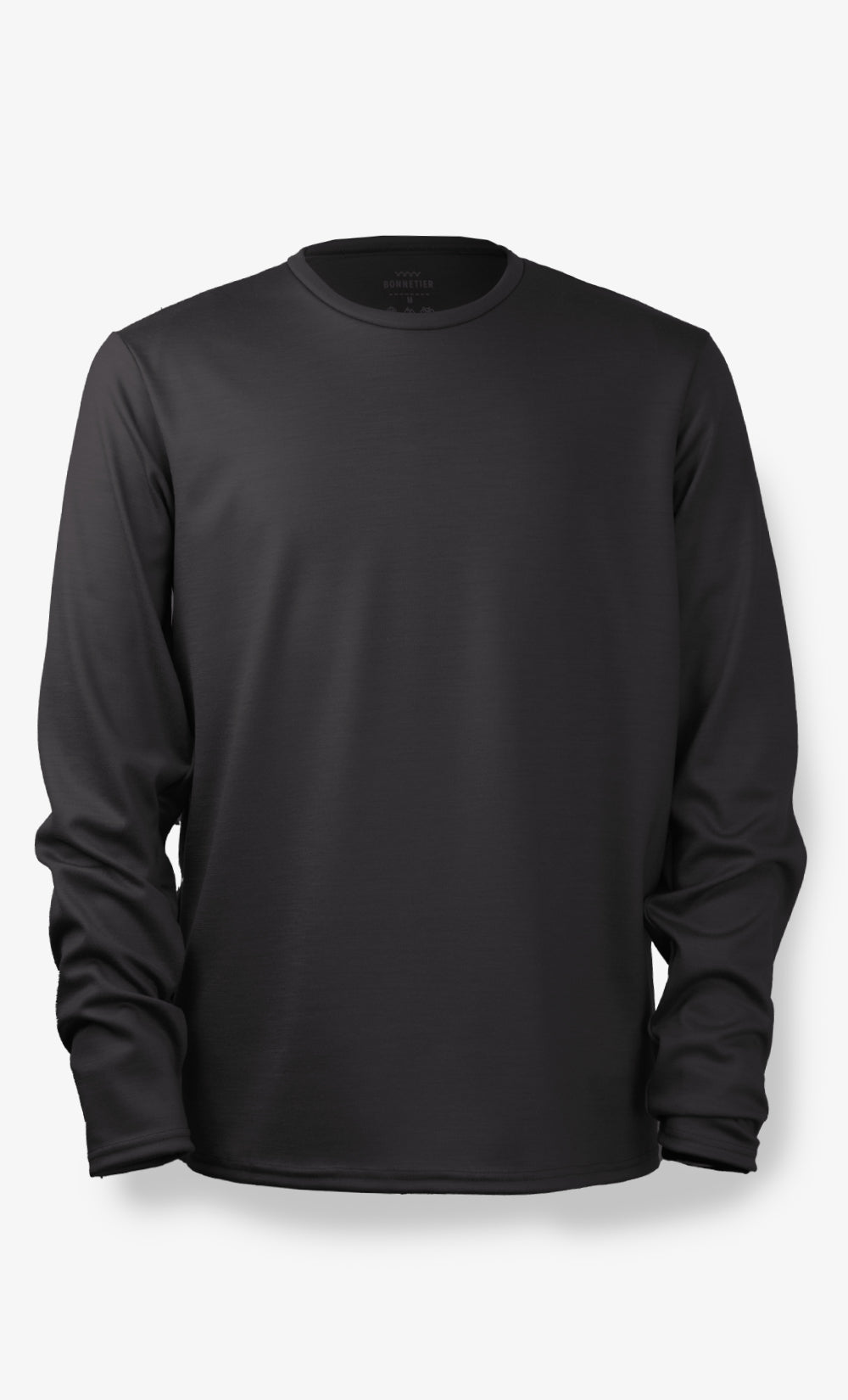 Techcrew Ultra Black Merino Men's Long Sleeve