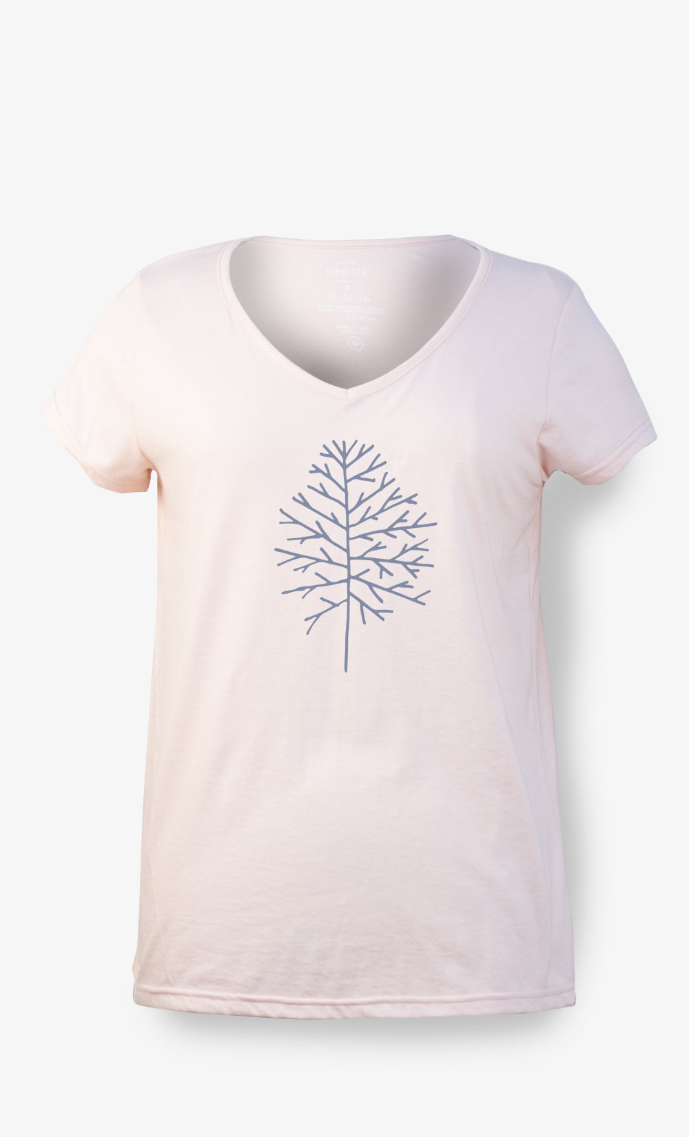 Women's T-shirt White Pink - Branching