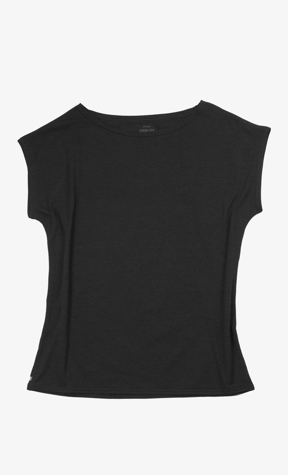 Heather Black Women's Merino T-Shirt - Madrid